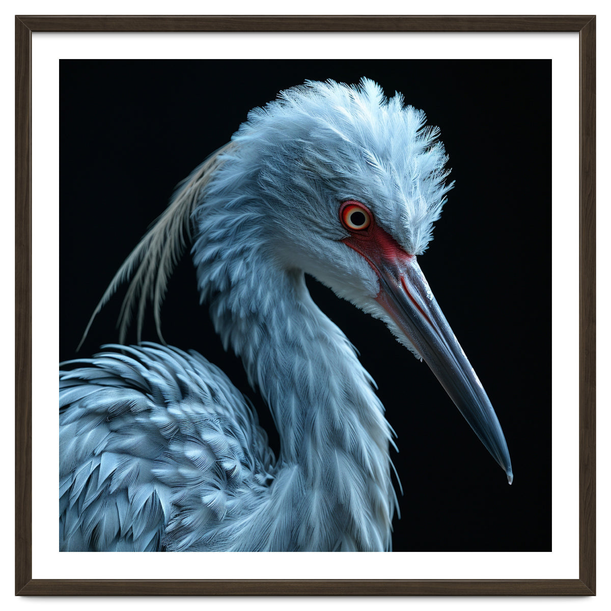 Striking Portrait Of A Blue Heron Bird