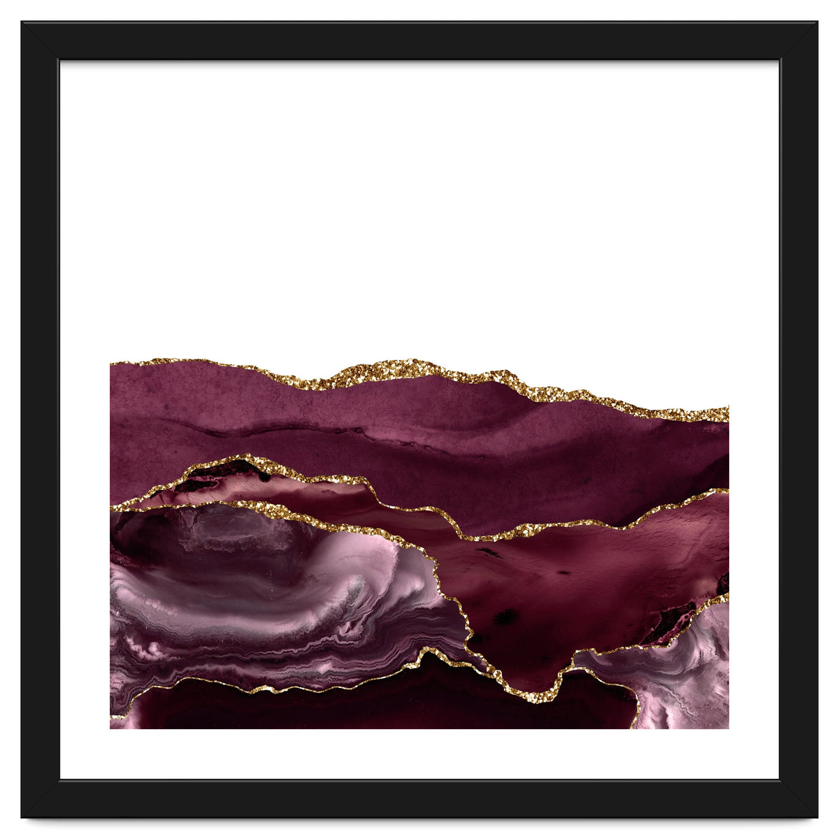 Burgundy & Gold Agate Texture 25