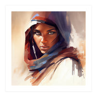 Watercolor Tuareg Woman #10 (Print Only)