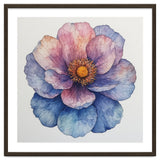 Ethereal Bloom: Watercolor Petals in Indigo and Rose thumbnail