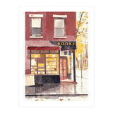 Cozy Bookshop, Autumn Book Shop Street Art, LibraryBook Store (Print Only) thumbnail