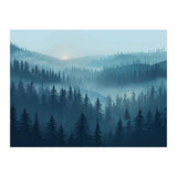 Misty Evergreen Forest: Moody Atmospheric Landscape (Print Only) thumbnail