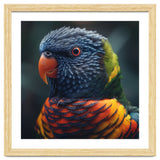 Rainbow Lorikeet Parrot Close Up Portrait thumbnail