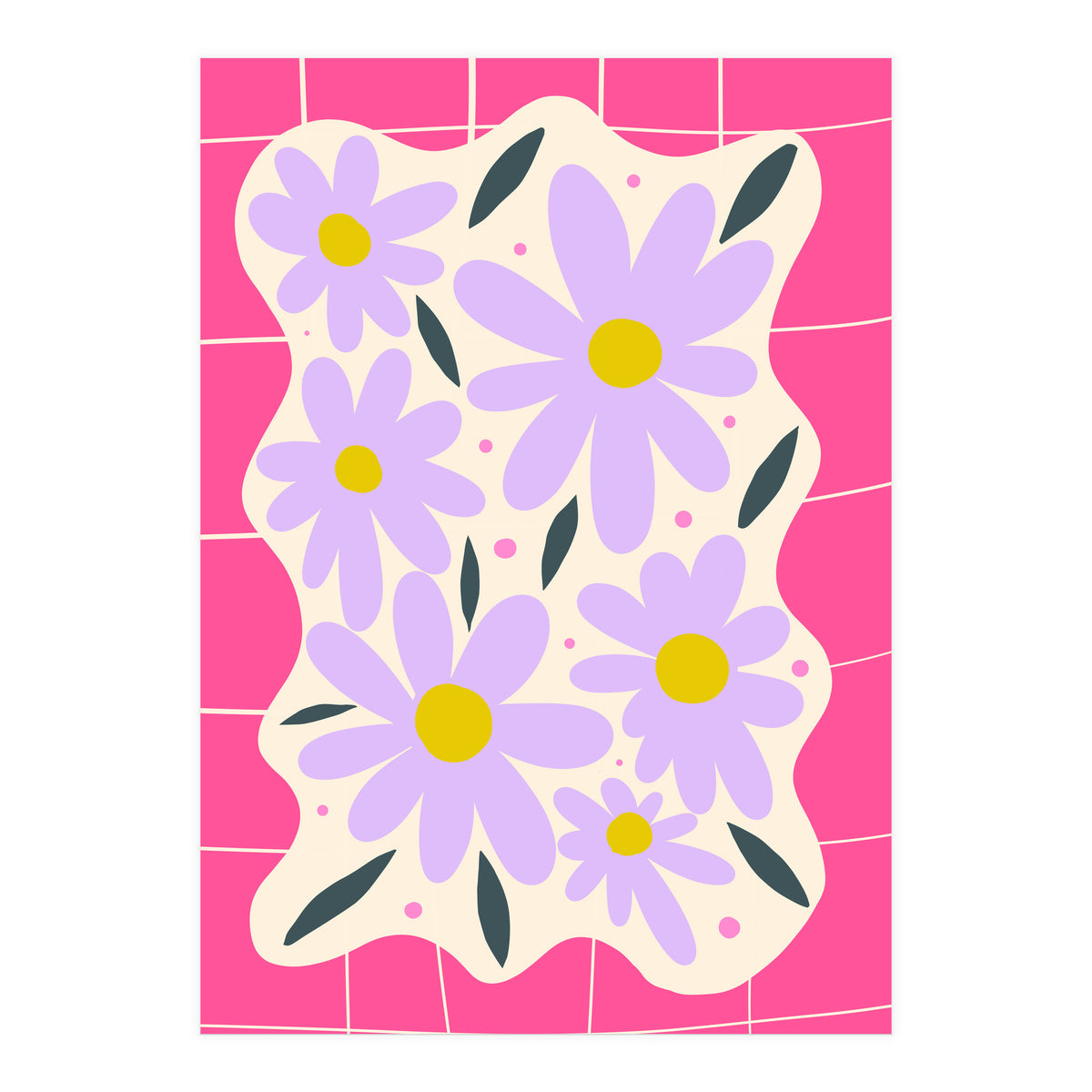 Modern Grid Floral (Print Only)