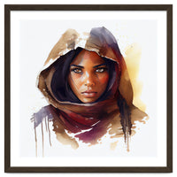 Watercolor Tuareg Woman #3