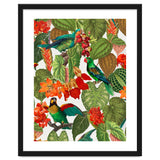 Tropical Parrots In Flower Jungle thumbnail