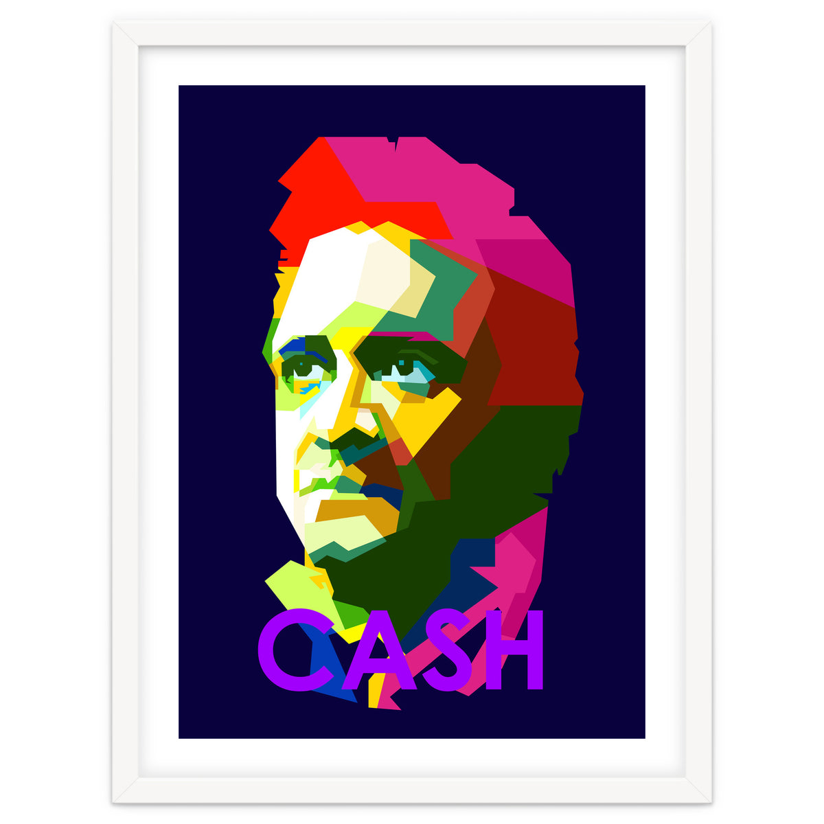 Johnny Cash Country Singer Pop Art WPAP