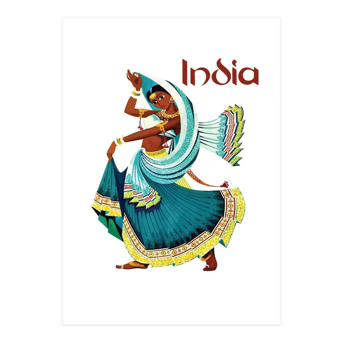 India Dancing Girl (Print Only)