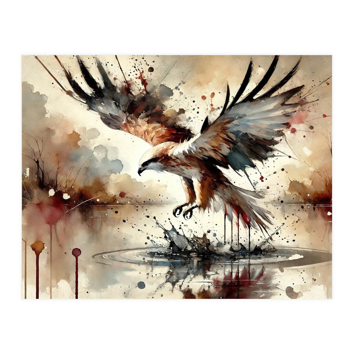Majestic Eagle In Flight (Print Only)
