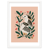 Hares Among Flowers