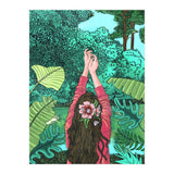 Comic Book Jungle | Tropical Banana Leaves Travel | Line Art Forest Botanical Illustration (Print Only) thumbnail