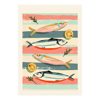 Sardines On Stripes (Print Only)