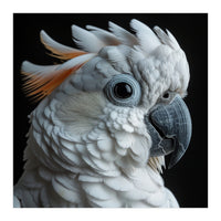 White Cockatoo Parrot With Orange Crest  (Print Only)
