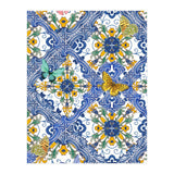 Sicilian Italian Tiles Butterflies And Flowers (Print Only) thumbnail