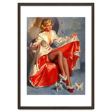 Pinup Girl Playing With Two Little Cats thumbnail
