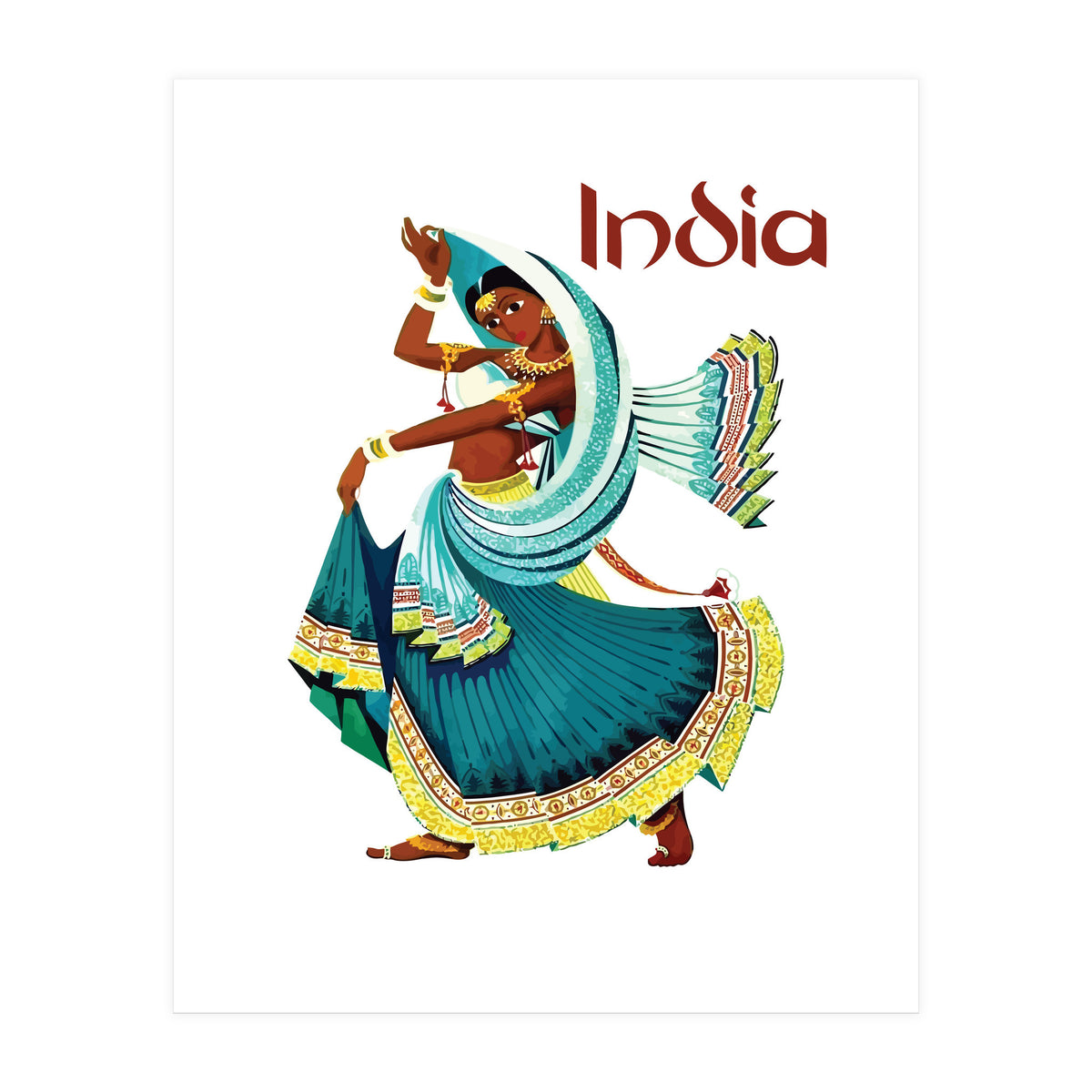 India Dancing Girl (Print Only)