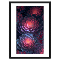 Ethereal Neon Blooms: Intricate 3D Floral Fractal Art