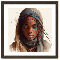 Watercolor Tuareg Woman #2