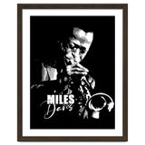 Miles Davis American Jazz Trumpeter in Grayscale thumbnail