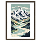 Majestic Alpine Peaks: Organic Modern Landscape Art thumbnail