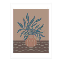 Modern Vase with Tropical Leaves (Print Only)