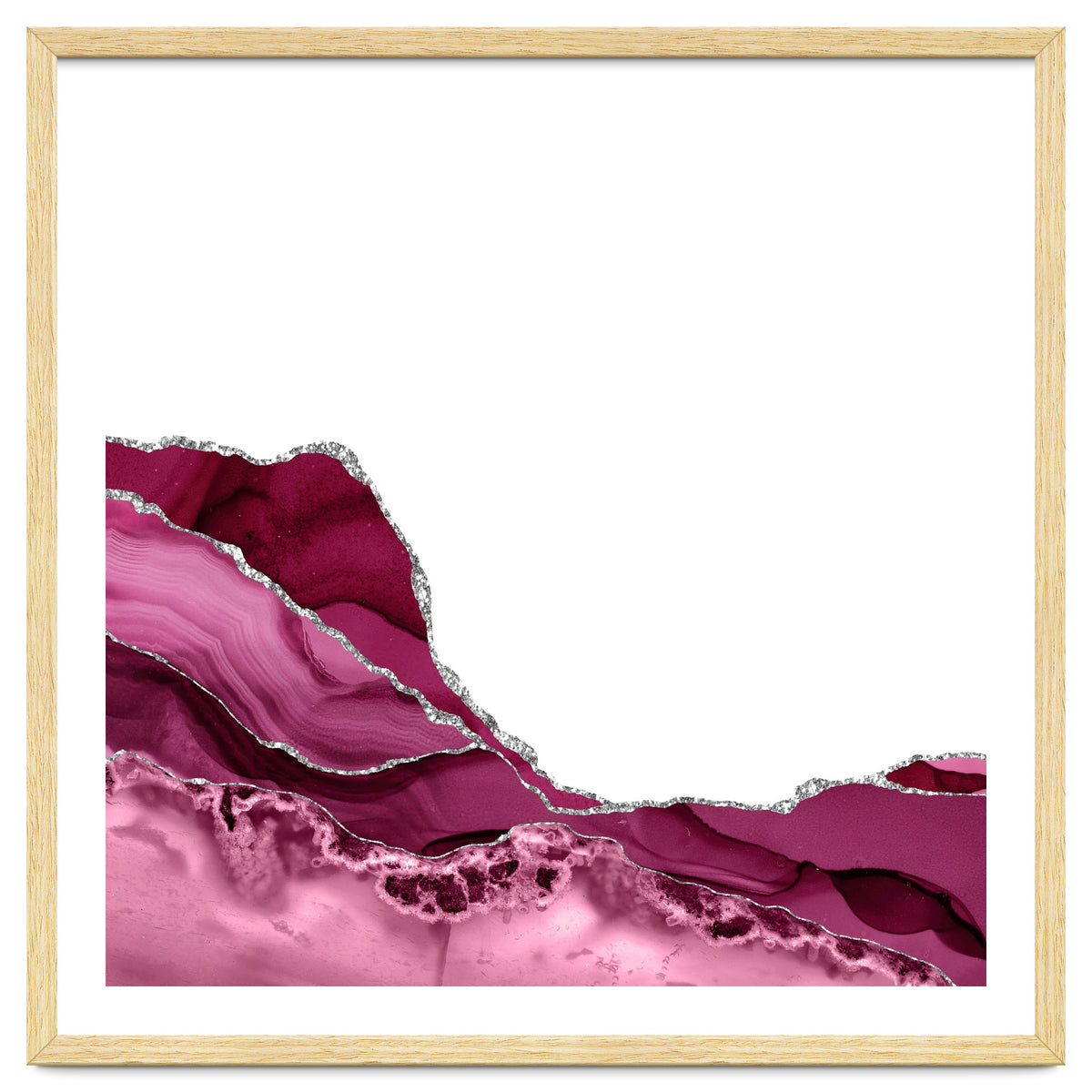 Burgundy & Silver Agate Texture 09