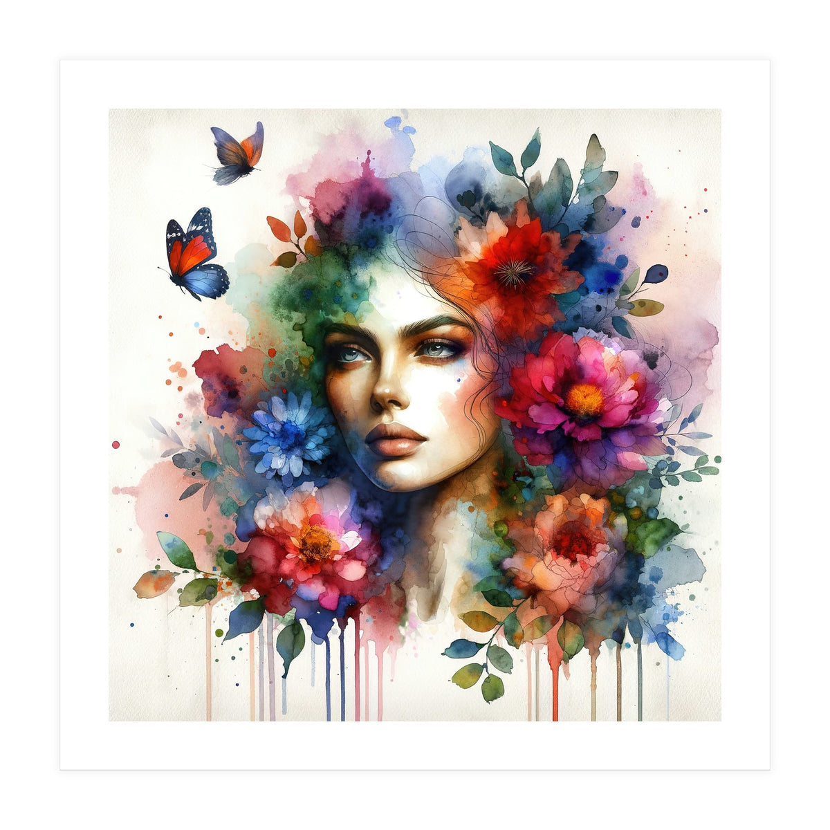Ethereal Floral Portrait (Print Only)