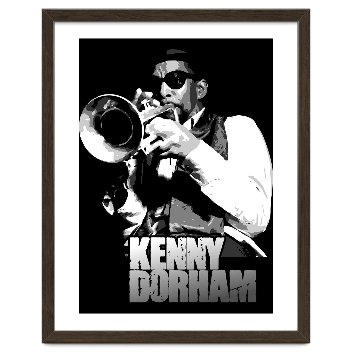 Kenny Dorham Jazz Trumpeter in Grayscale