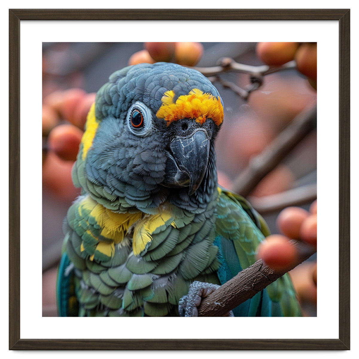 Yellow Headed Amazon Parrot Close Up Portrait