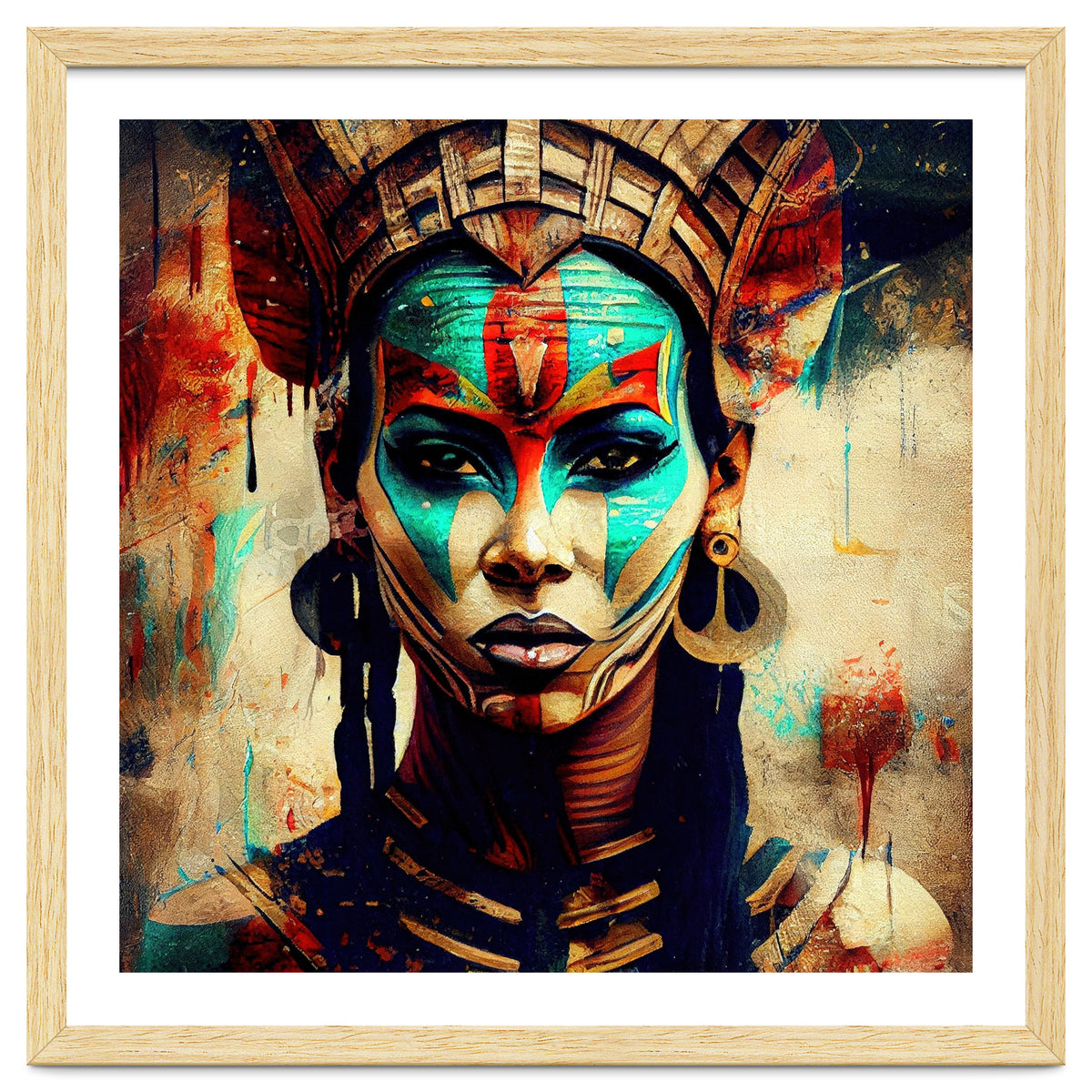 Armored Warrior Woman Portrait