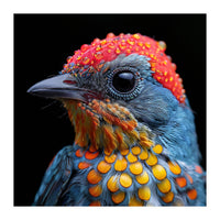 Close Up Of Colorful Bird With Water Droplets (Print Only)