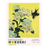 Katsushika Hokusai - Hydrangea and swallow (Print Only) thumbnail