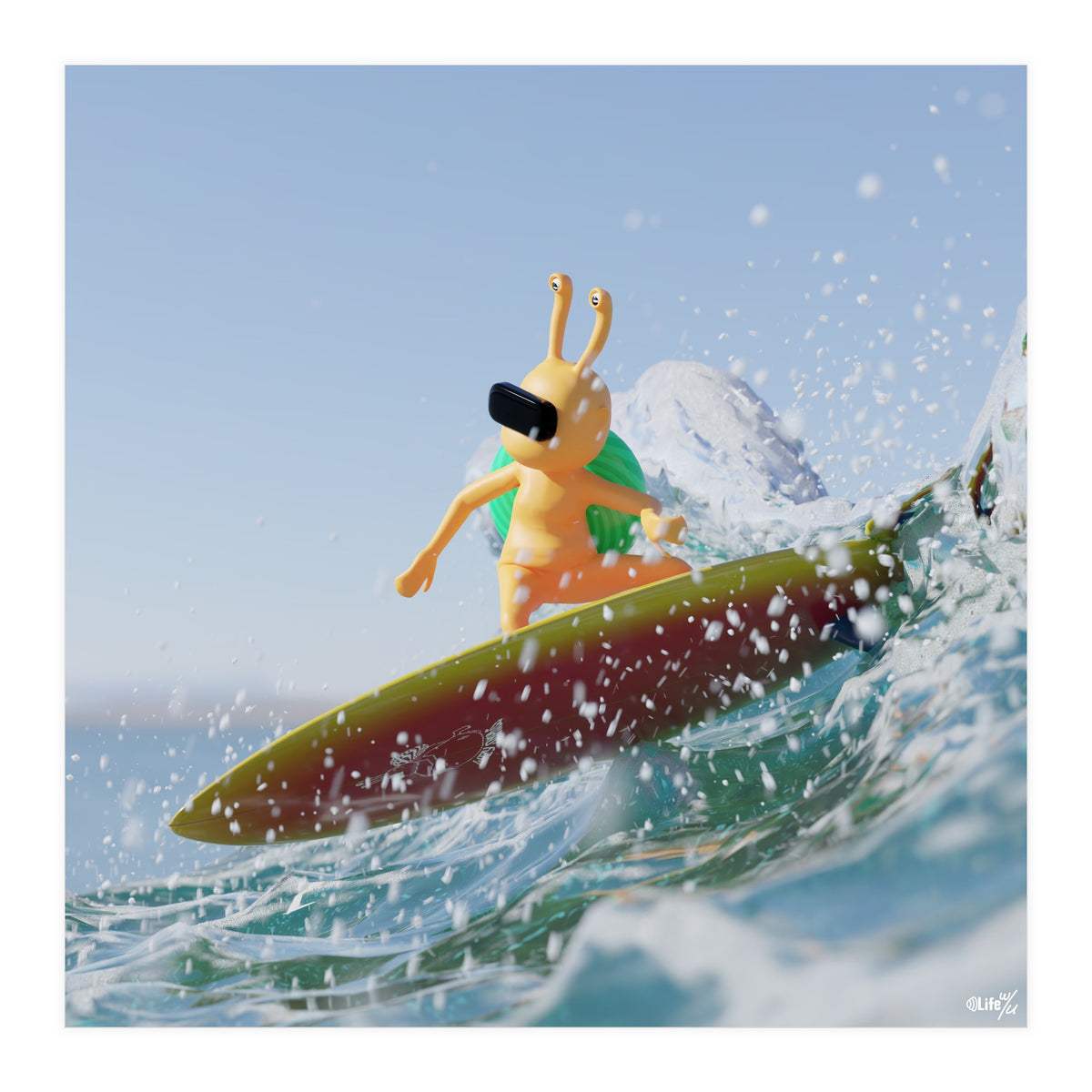 Surfing - angle #1 (Lwuba 042 Salt Proof Surfing 01) (Print Only)