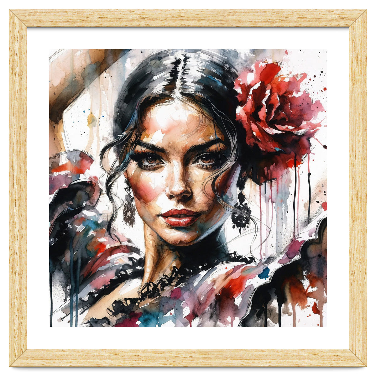 Watercolor Flamenco Dancer #2