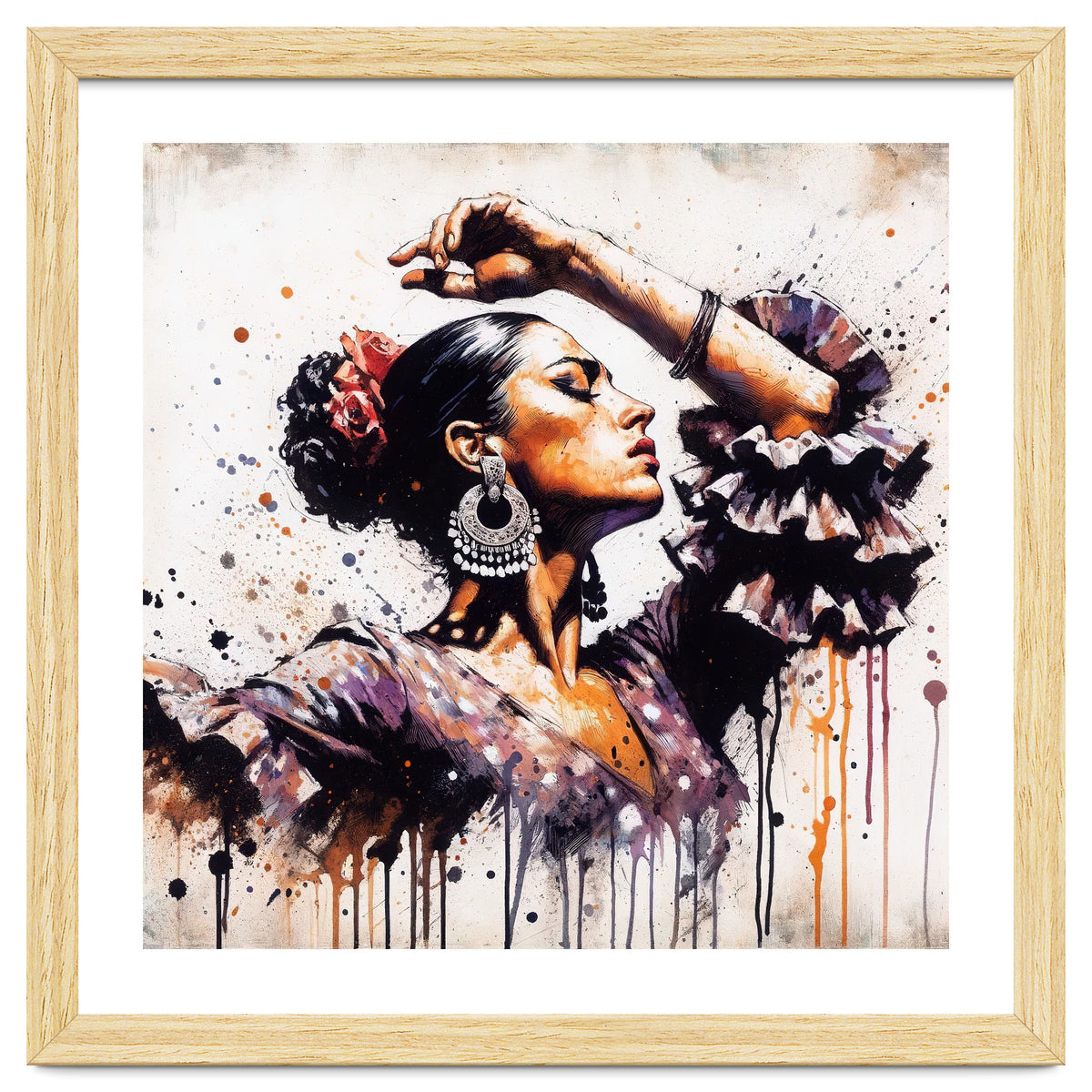 Watercolor Flamenco Dancer #1