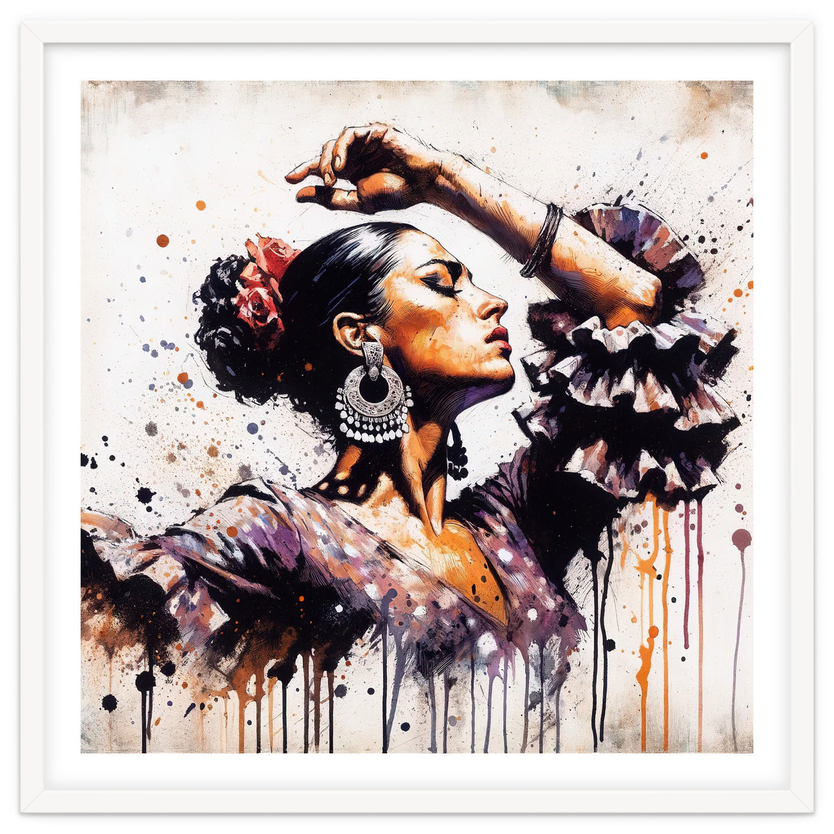Watercolor Flamenco Dancer #1