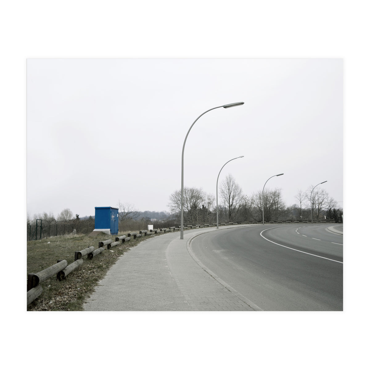 Street light on the curving road (Print Only)