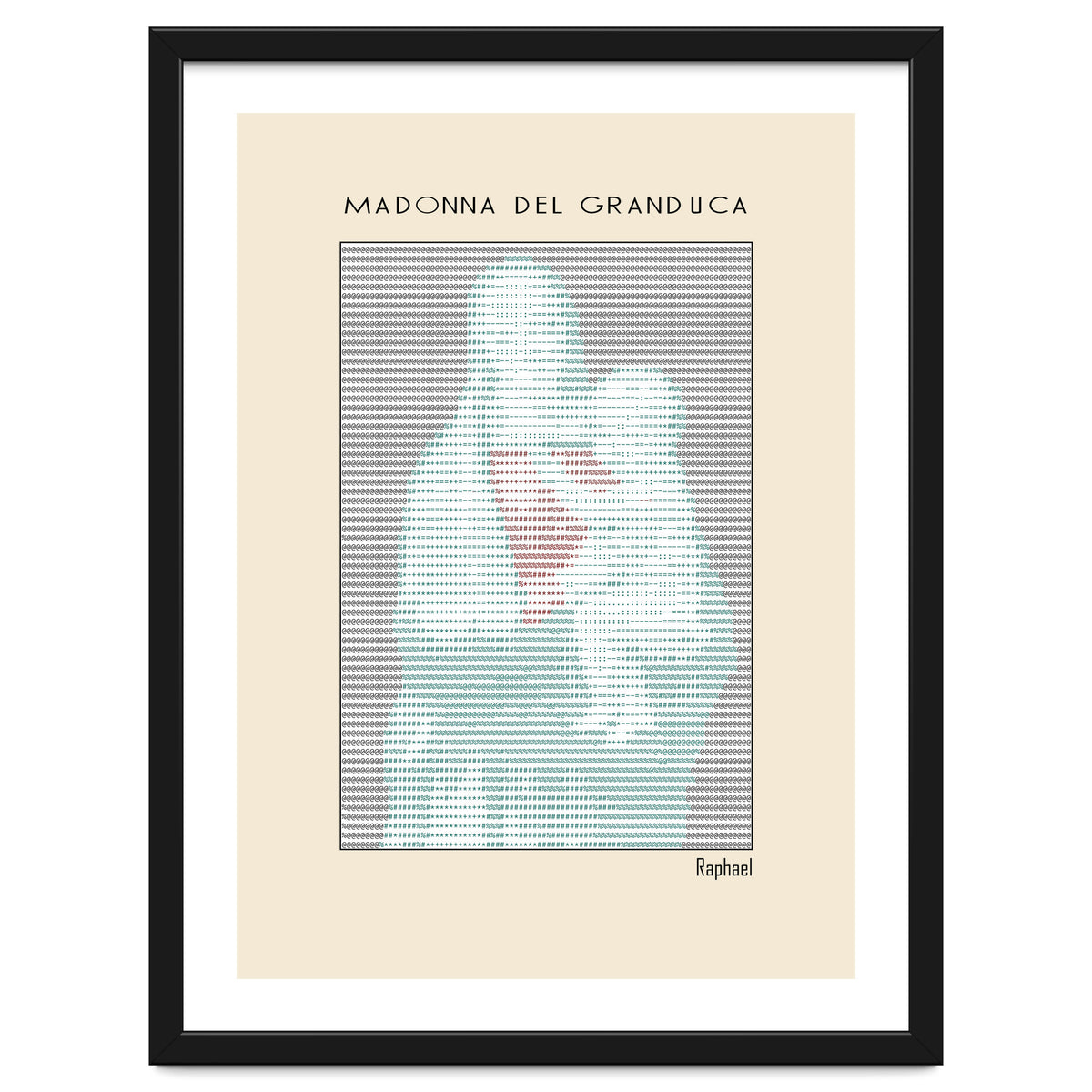 Madonna del Granduca (1505) – Raphael (ascii art)