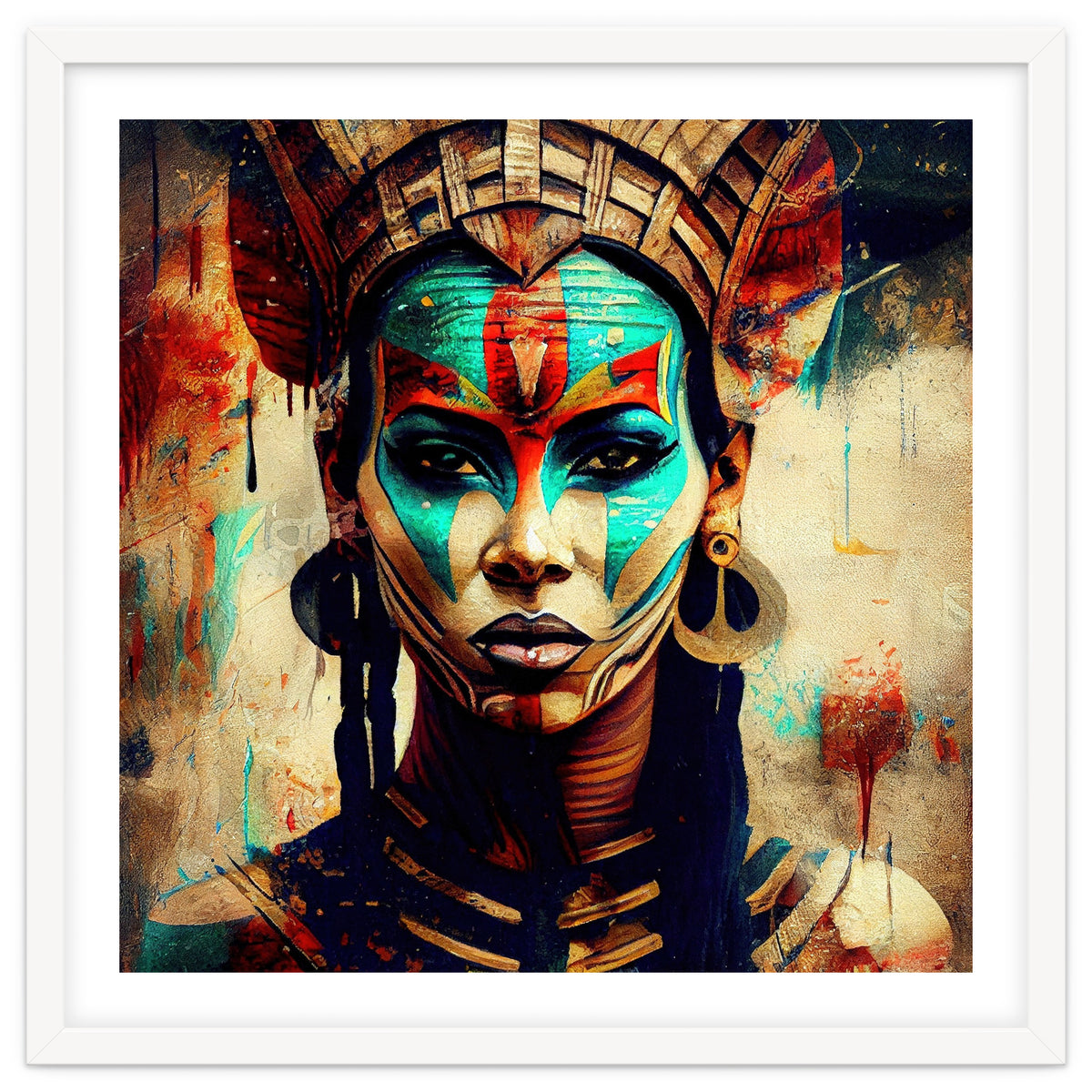 Armored Warrior Woman Portrait