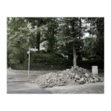 Piled-up rocks under construction on the street (Print Only) thumbnail