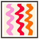 Squiggly Lines - orange, pink and cream thumbnail