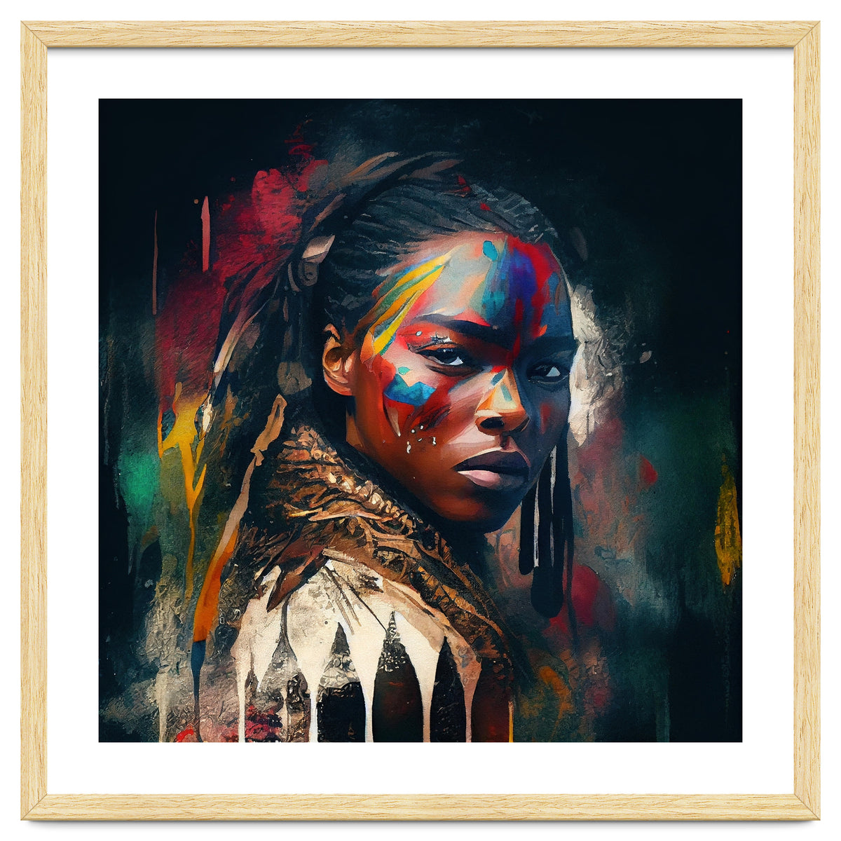 Powerful American Native Warrior Woman #1