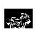 Don Cherry American Jazz Trumpeter in Grayscale (Print Only) thumbnail