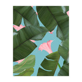 Wild Flower, Tropical Jungle Banana Leaves Botanical, Floral Nature Garden Blush Plants (Print Only) thumbnail