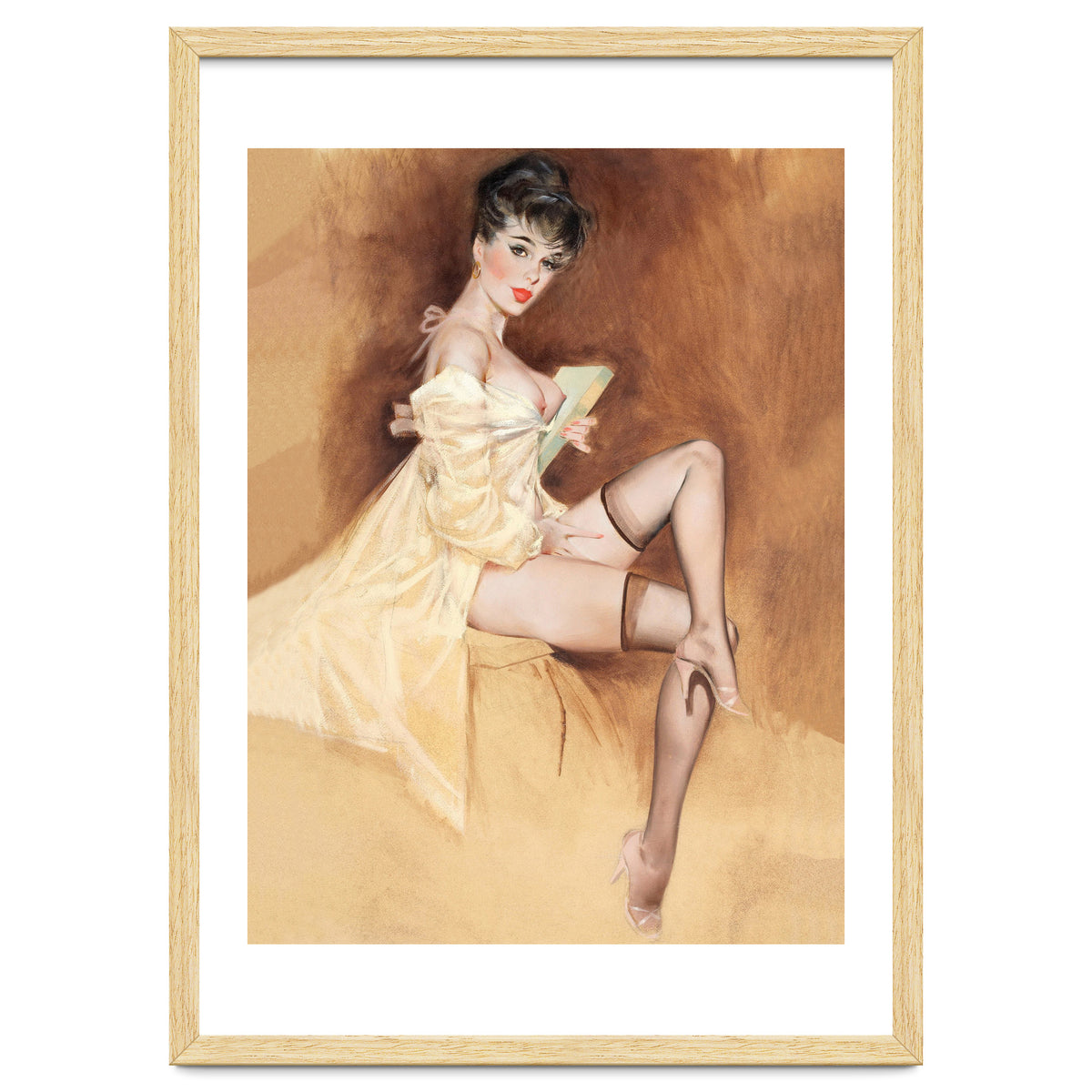 Late Portrait Of Sexy Pinup Secretary Woman