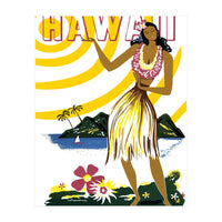 Hawaii, Hula Girl on the Coast (Print Only)