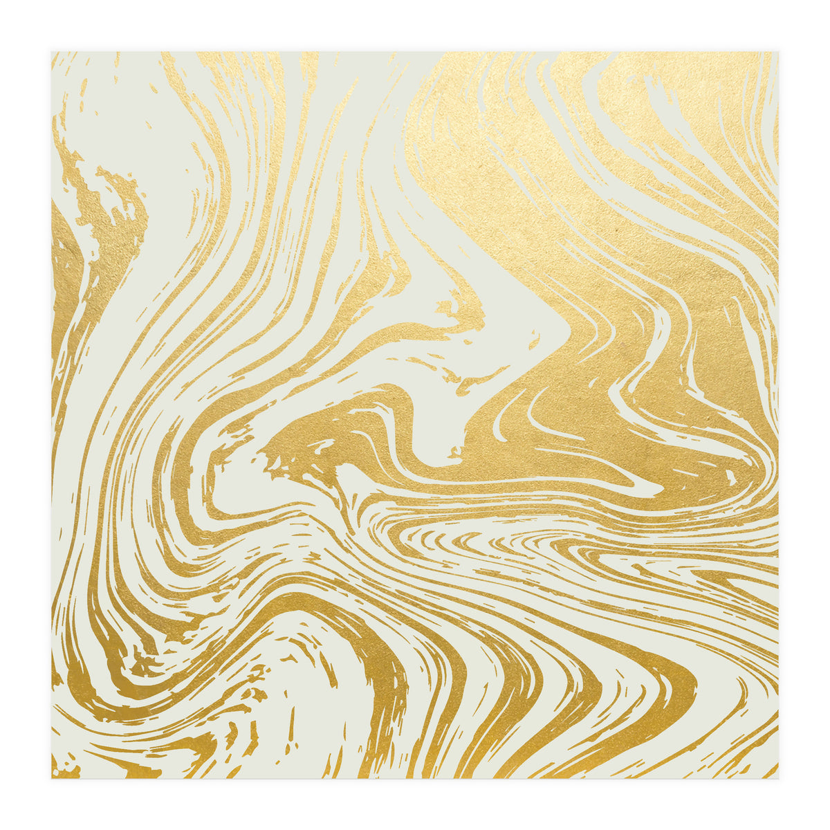 Gold Rush Minimal Illustration, Abstract Shine Luxe Glow Metallic Shimmer Golden Graphic Design (Print Only)