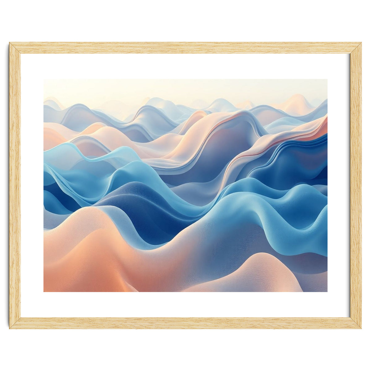 Ethereal Fluid Waves Abstract Art