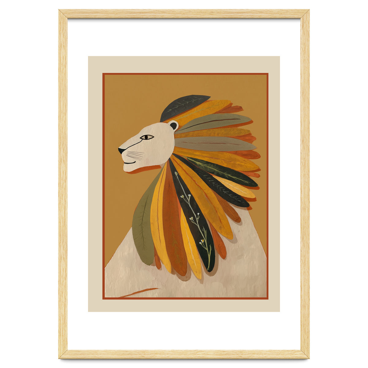 Leaf Mane Lion I
