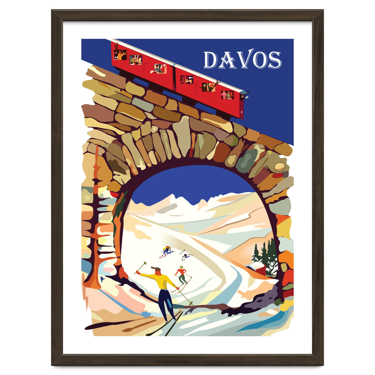 Davos Funicular on the Bridge